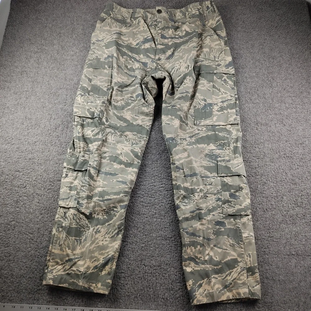 USAF Military Cargo Pants Digital Tiger Camo Mens 36S Utility Trousers EUC
